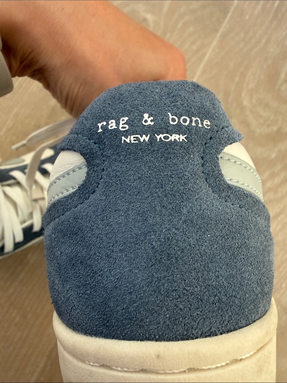 Rag & Bone retro court leather sneakers in Navy and White (limited edition) US 8 - Picture 14 of 15